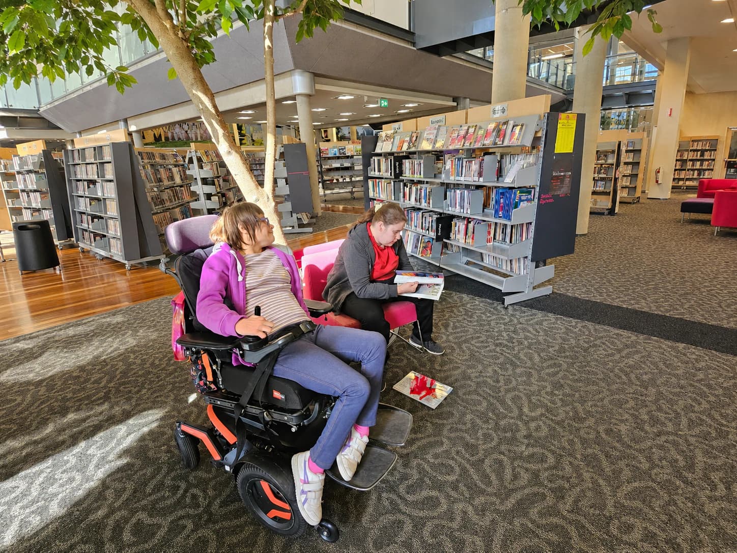 Participants enjoying time at the local library