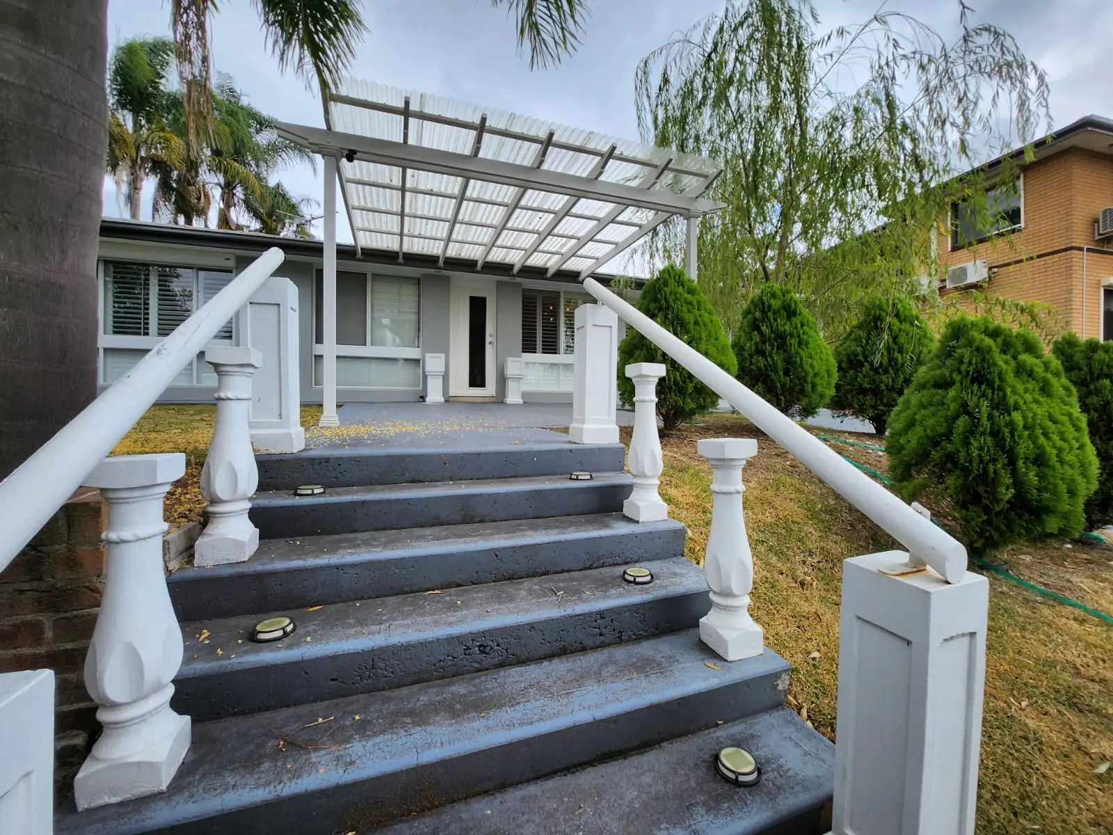 Front entry, steps and exterior of Campbelltown SIL Home 1