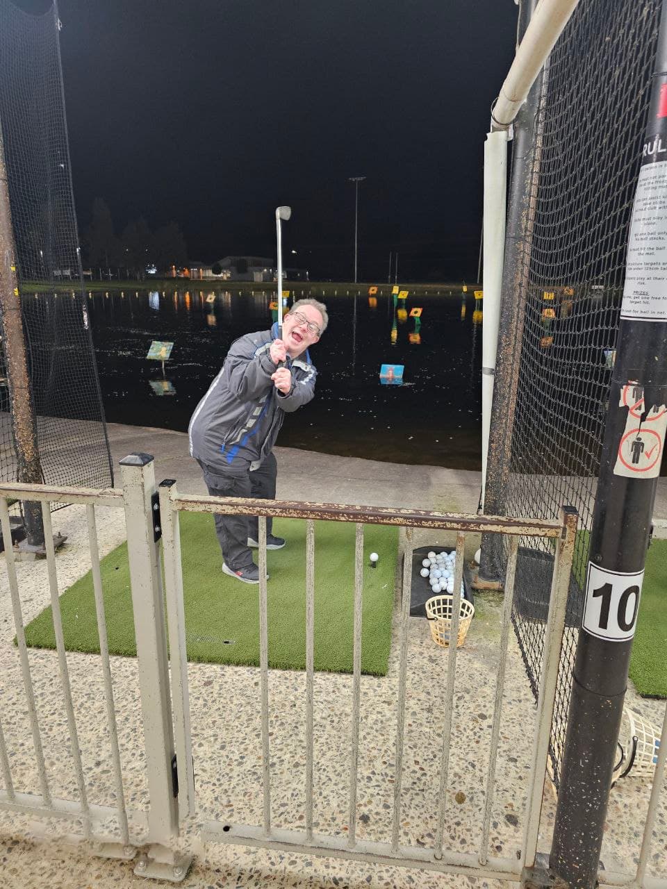 Participant building confidence through a community recreation activity