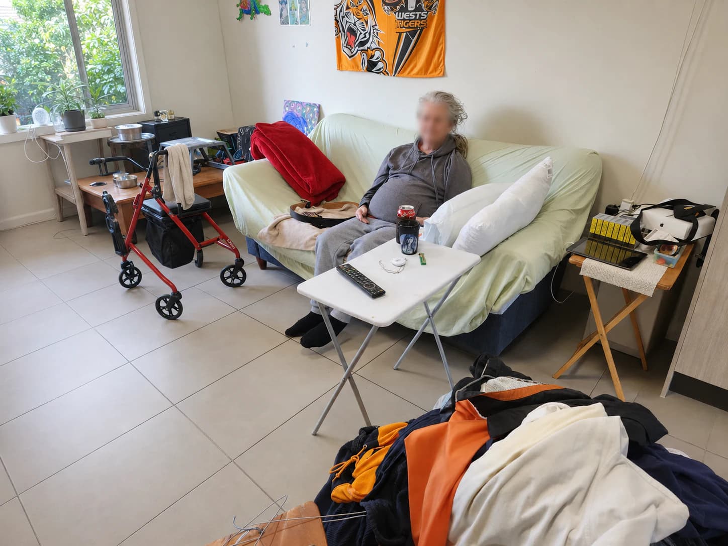Participant receiving practical support with household organisation and daily routines