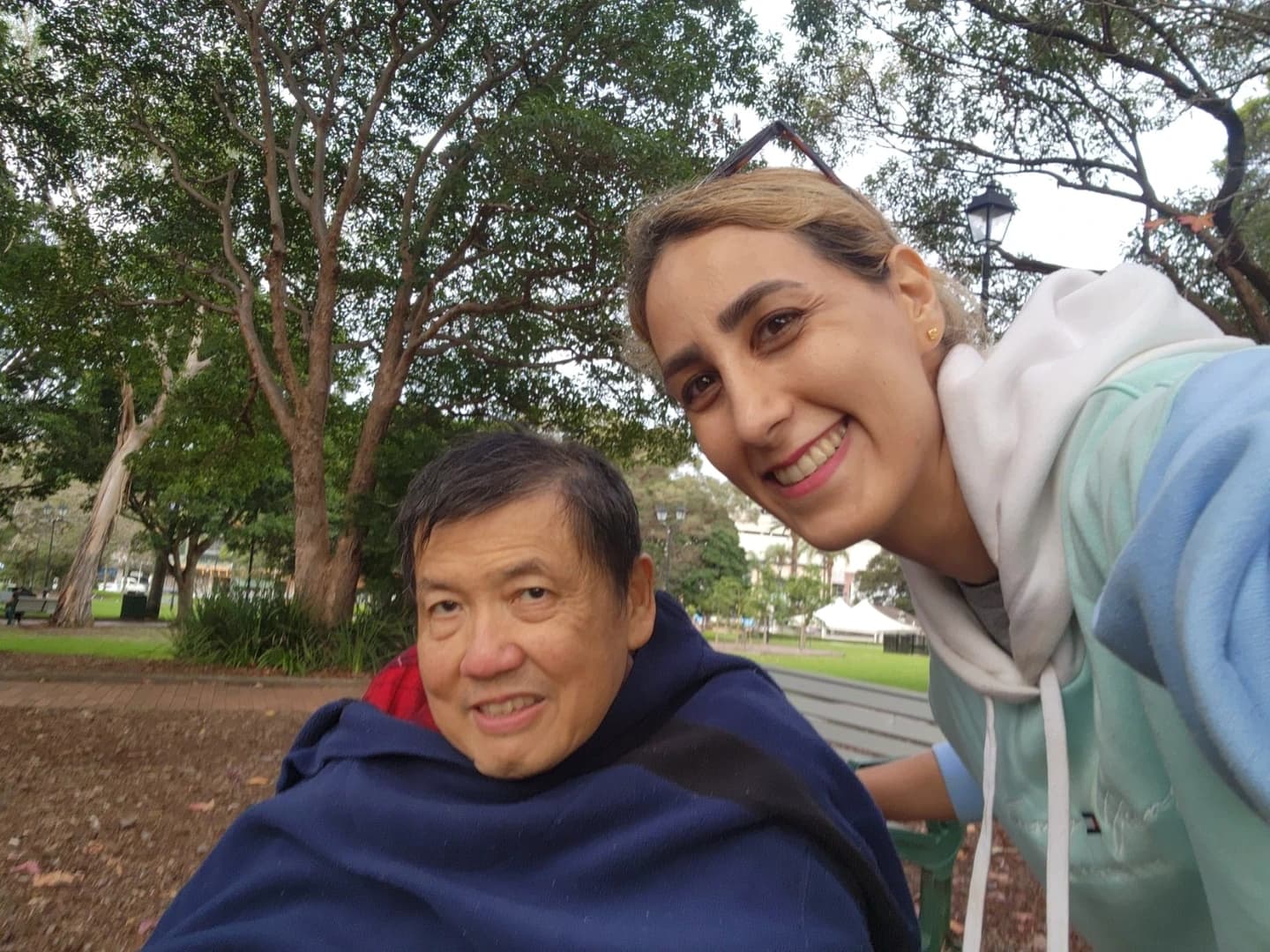 Participant enjoying personalised one-to-one support during an outdoor daily activity